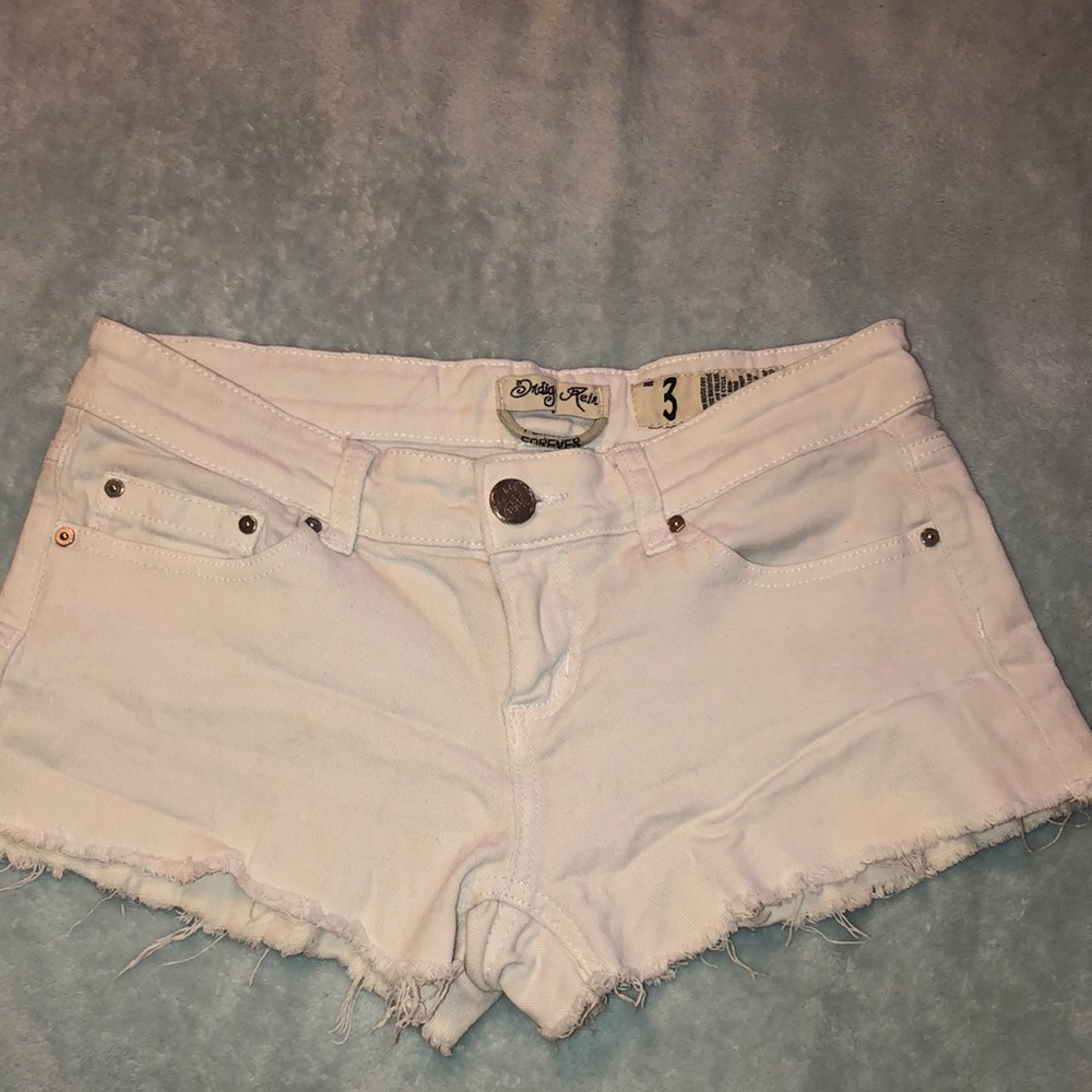 White Jean Shorts
